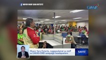Mayor Sara Duterte, nagpasalamat sa staff sa LAKAS-CMD campaign headquarters | Saksi