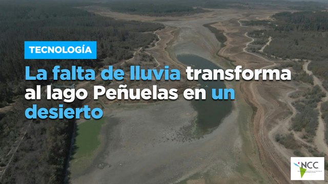 La falta de lluvia transforma al lago Peñuelas en un desierto