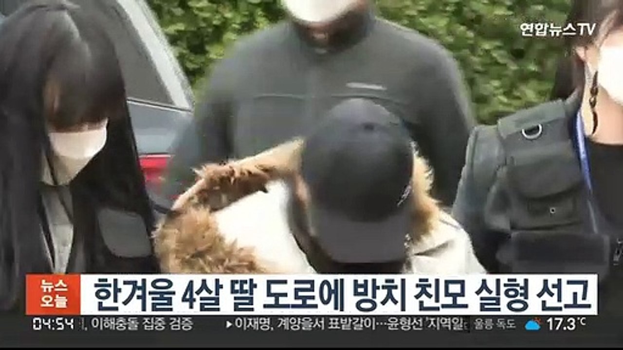 한겨울 4살 딸 도로에 방치한 친모 실형 선고