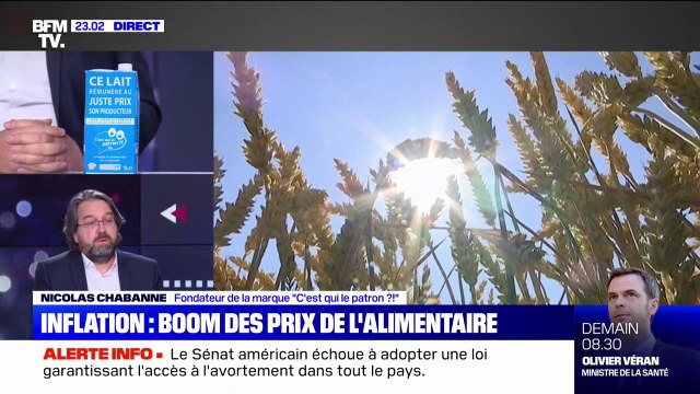Nicolas Chabanne: Il y a une convergence de différents phénomènes, notamment la sécheresse, qui peuvent nous amener à manquer de lait