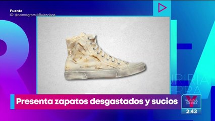 Balenciaga causa polémica con tenis desgastados y sucios