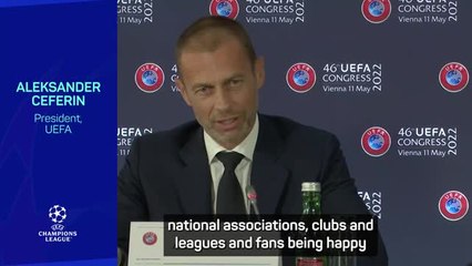 Tải video: Fans welcoming Champions League expansion claims UEFA President