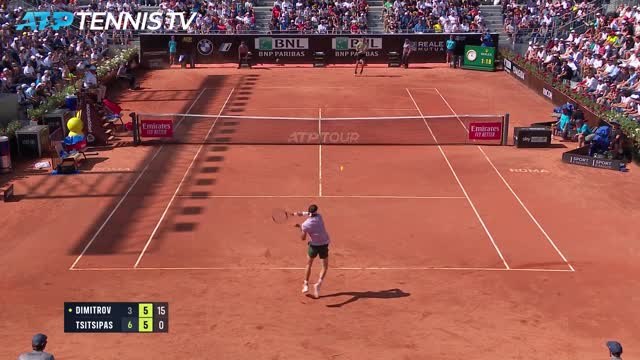 Rome - Tsitsipas de haute lutte contre Dimitrov