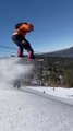 Guy Falls Face First Into Snow While Snowboarding