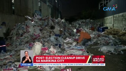 Post-election cleanup drive sa Marikina City | UB