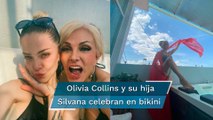 Olivia Collins y su hija ¡parecen hermanas!; se divierten en piscina y levantan suspiros