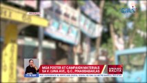 Mga poster at campaign materials sa V. Luna Ave., QC, pinagbabaklas | UB