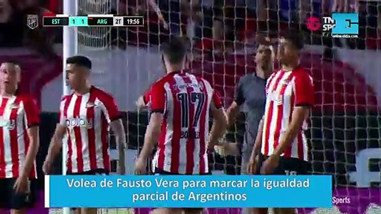 Volea de Fausto Vera para marcar la igualdad parcial de Argentinos