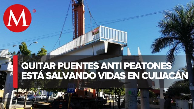 Bajan los siniestros viales tras retirar puentes anti peatonales en Culiacán