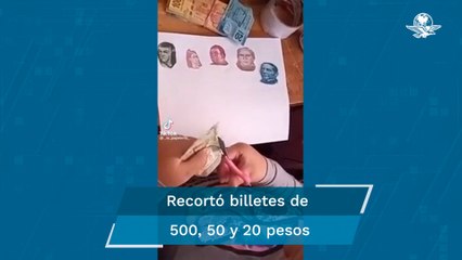 Niña recorta billetes para ilustrar su tarea y vuelve viral en TikTok