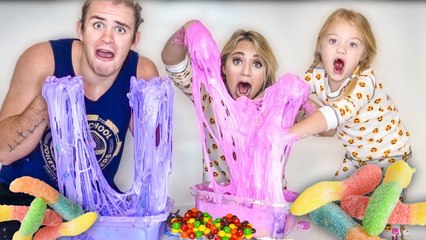 MAKING GIANT CANDY SLIME AND MIXING SLIMES MAKES HUGE DISASTER!!!