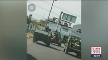 Civiles que perseguían a Guardia Nacional en Michoacán mantenían un bloqueo