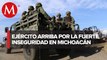 Llegan a Michoacán 900 elementos del Ejército para reforzar seguridad