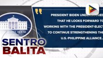 U.S. Pres. Biden, nagpaabot ng pagbati kay presumptive Pres. Bongbong Marcos