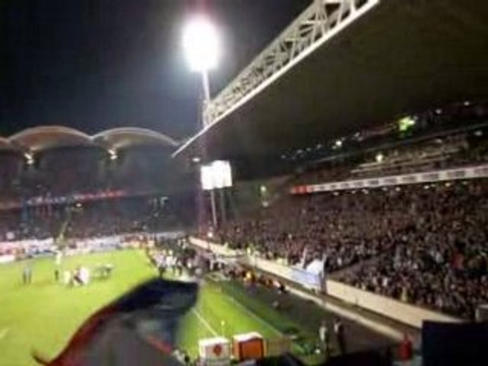 Entrée des joueurs sur la pelouse contre Bordeaux