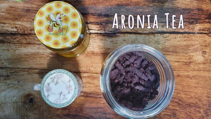 Home made dried aronia tea