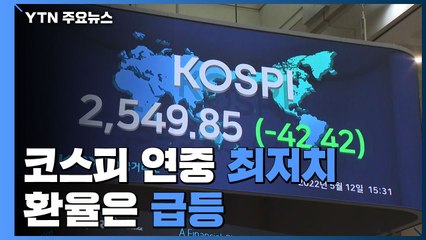 코스피 연중 최저치·환율 급등...美 고물가 '충격파' / YTN