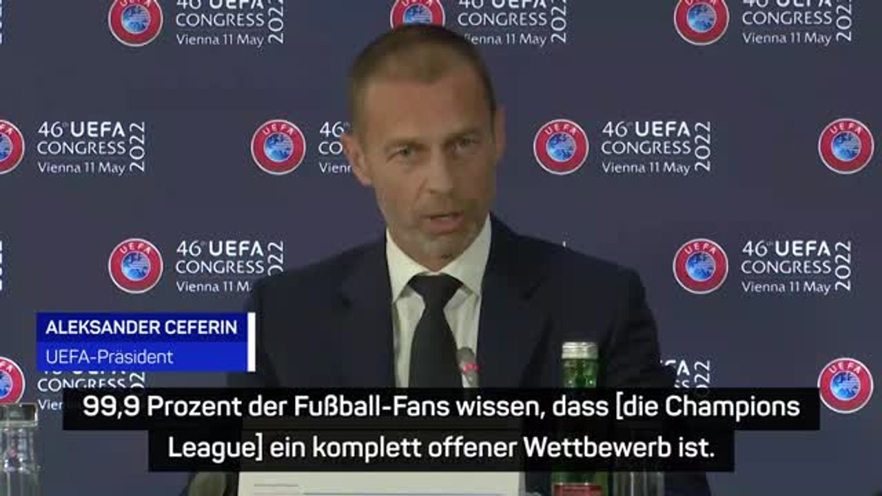 Ceferin: Großteil der Fans begrüßt CL-Reform