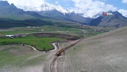 2 bin rakımda çiftçilere cansuyu olacak sulama kanalı