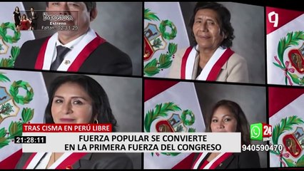 Fuerza Popular se convierte en la bancada mayoritaria, tras renuncia masiva en Perú Libre