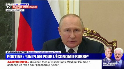 Face aux sanctions, Vladimir Poutine annonce "un plan" pour stabiliser pour l'économie russe