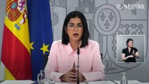 Declaraciones de la ministra de Sanidad, Carolina Darias