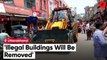 Haridwar District Administration conducts anti-encroachment drive in the city.