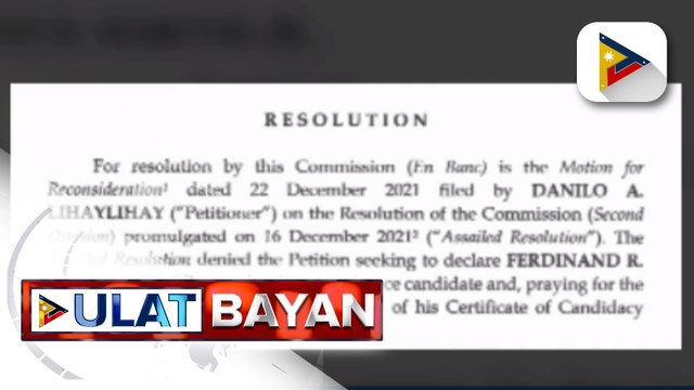 Petisyon para ideklarang nuisance candidate si Presumptive President Marcos Jr, tuluyan nang ibinasura ng COMELEC