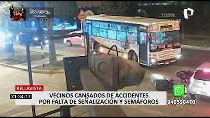 Vecinos de Bellavista protestan por constantes accidentes de tránsito