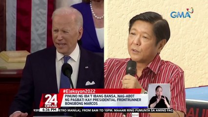 Download Video: Pinuno ng iba't ibang bansa, nag-abot ng pagbati kay presidential frontrunner Bongbong Marcos | 24 Oras