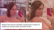 Bárbara Evans exibe corpo em calça antiga 1 mês após parto e responde acusação sobre 'estar muito magra'