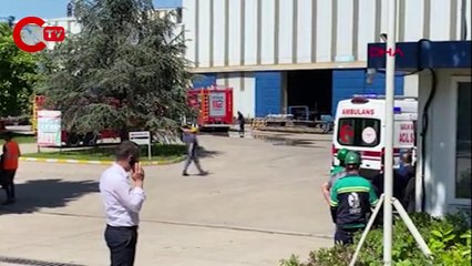 Kocaeli'de fabrika yangını 10 işçi dumandan etkilendi