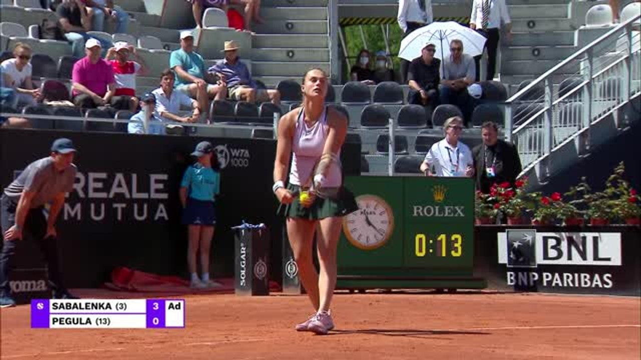 Rome - Sabalenka facile contre Pegula
