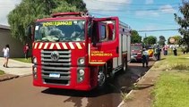 Bombeiros combatem princípio de incêndio em residência no Bairro Brasília