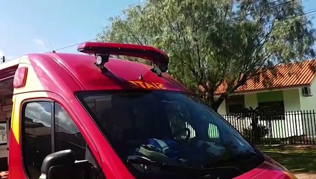 Idosa sofre queda e é socorrida pelo Siate no Bairro Pioneiros Catarinenses