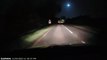 Incredible footage captured on driver's dash-cam shows a meteor streaking across the night sky as it plummeted towards earth