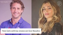 Romance de Grazi Massafera com Flávio Canto vem à tona e apresentador surpreende atriz com elogio