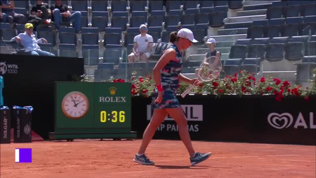 Swiatek battles past Azarenka to continue streak