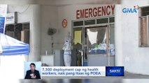 7,500 deployment cap ng health workers, nais pang itaas ng POEA | Saksi