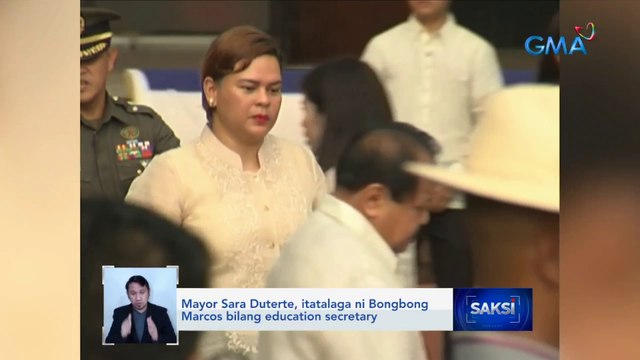 Mayor Sara Duterte, itatalaga ni Bongbong Marcos bilang education secretary | Saksi