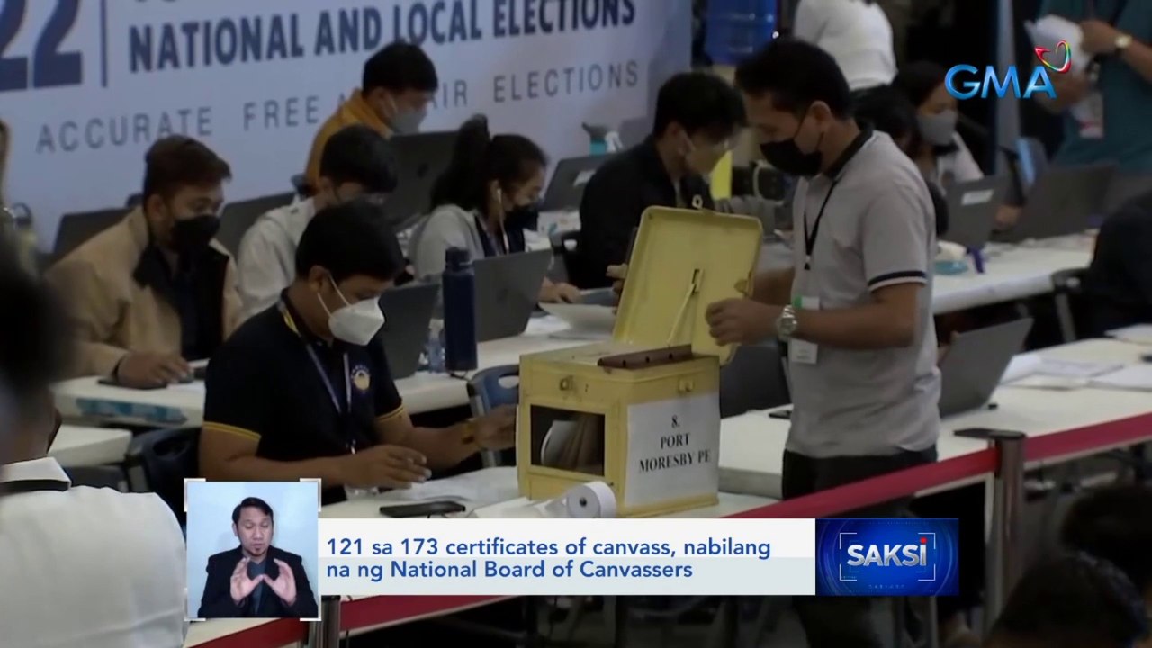121 sa 173 certificates of canvass, nabilang na ng National Board of