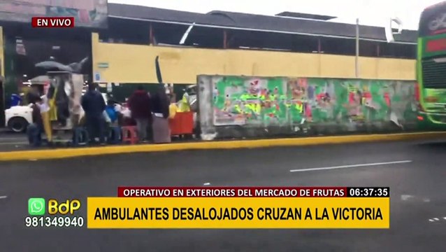 San Luis: Realizan operativo para retirar ambulantes del Mercado de Frutas
