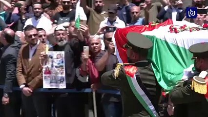 تشييع الشهيدة شيرين أبو عاقلة في رام الله ومنحها وسام نجمة القدس