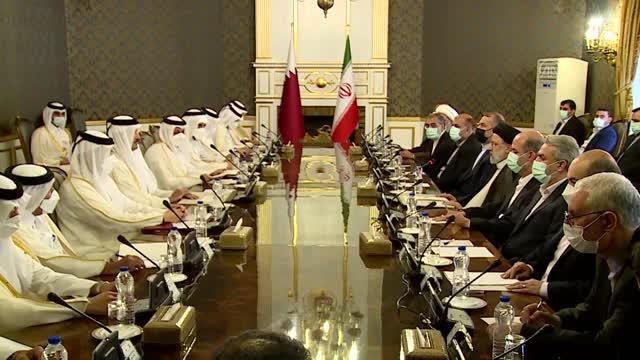 İran Cumhurbaşkanı Reisi ile Katar Emiri Al Sani bir araya geldi