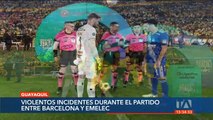 Violentos incidentes durante el partido entre Barcelona y Emelec