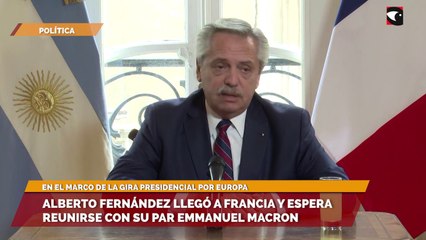 Alberto Fernández llegó a Francia y espera reunirse con su par Emmanuel Macron