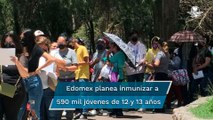 Miles de menores hacen fila kilométrica en el parque Naucalli por vacuna contra Covid-19