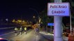 'POLİS ARACI ÇIKABİLİR' TABELASININ ALTINDA OTOMOBİL İLE MOTOSİKLETLİ POLİS KAZA YAPTI 1 POLİS YARALI
