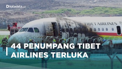 Kronologi Pesawat Tibet Airlines Terbakar Hebat | Katadata Indonesia