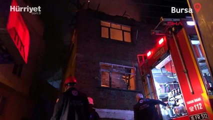 Bursa'da yangın paniği: 3 katlı bina küle döndü